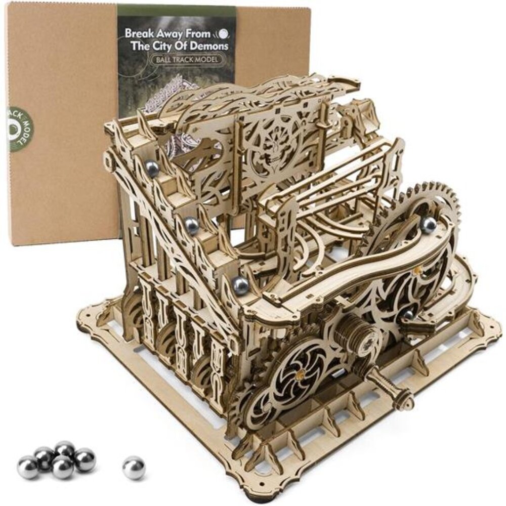 3D Wooden Puzzle Marble Run for Adults, DIY Marble Run Wooden Model Kits to